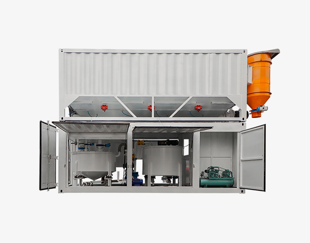 容器中的水泥漿灌漿攪拌器